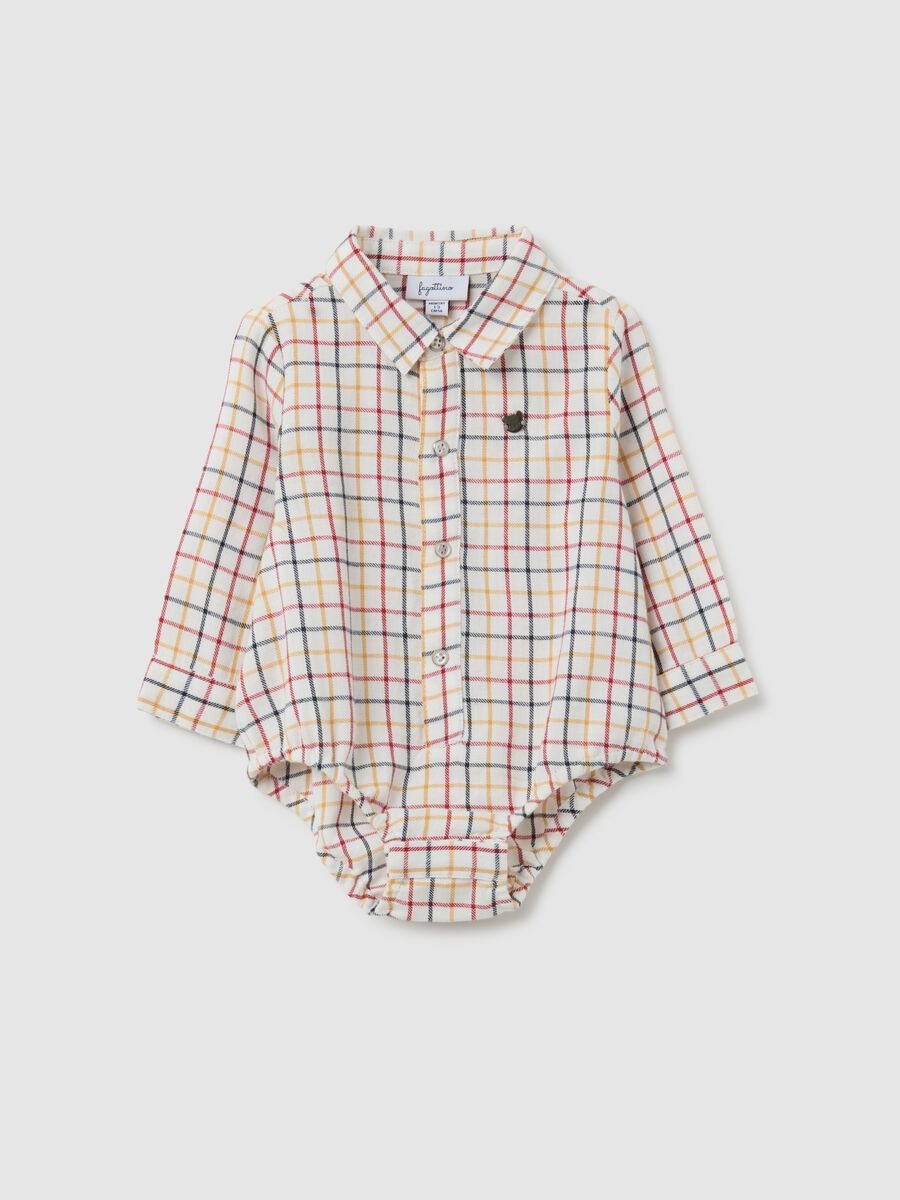 Newborn bodysuit in pure multicolour cotton_0