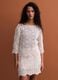 Beige pure cotton crochet T-shirt, regular fit_2