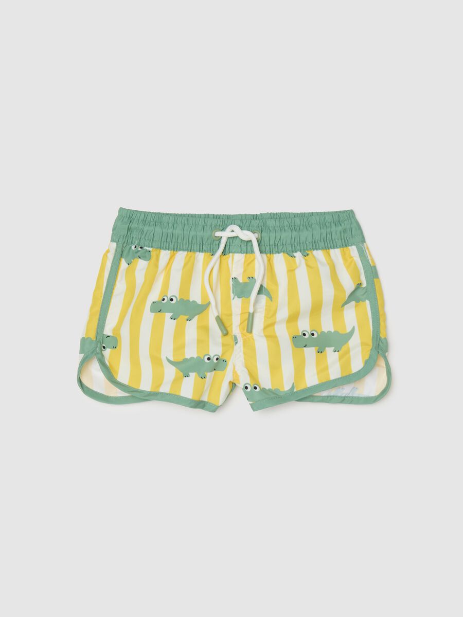 Children's multicolour swim shorts with print_0