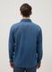 Camicia in puro cotone denim blu regular fit con tasche_2