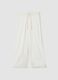 White pure viscose long trousers_0