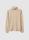 Beige Crew Neck Long Sleeve Regular Fit Sweater_4
