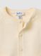 Beige organic cotton knit set with cardigan and trousers_2