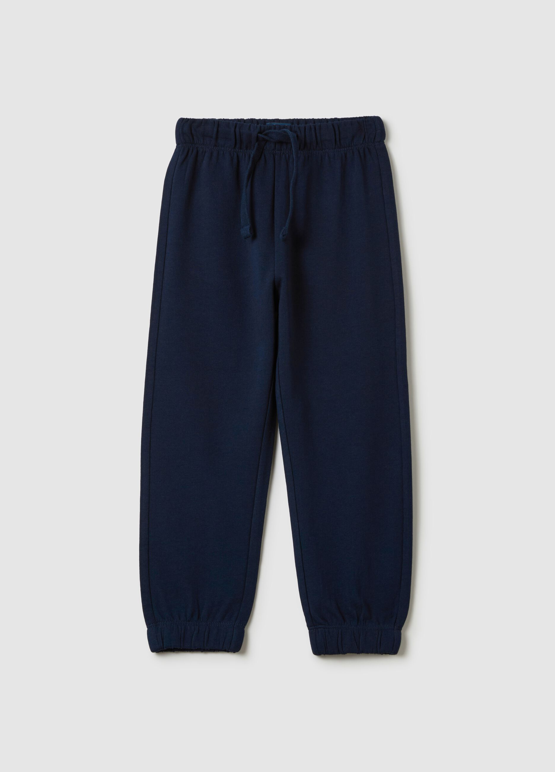 Fleece joggers with drawstring