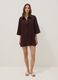 Brown pure linen beach cover-up_2