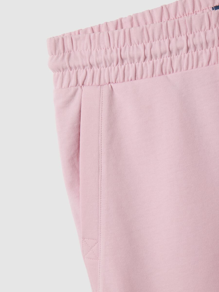 Men's pink cotton blend shorts regular fit with back pocket_5