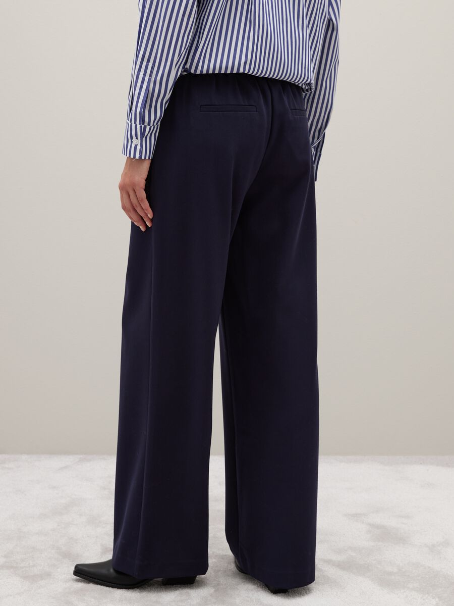 Blue Regular Fit Trousers_3