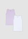 2-pack purple and white organic cotton vests, regular fit_0