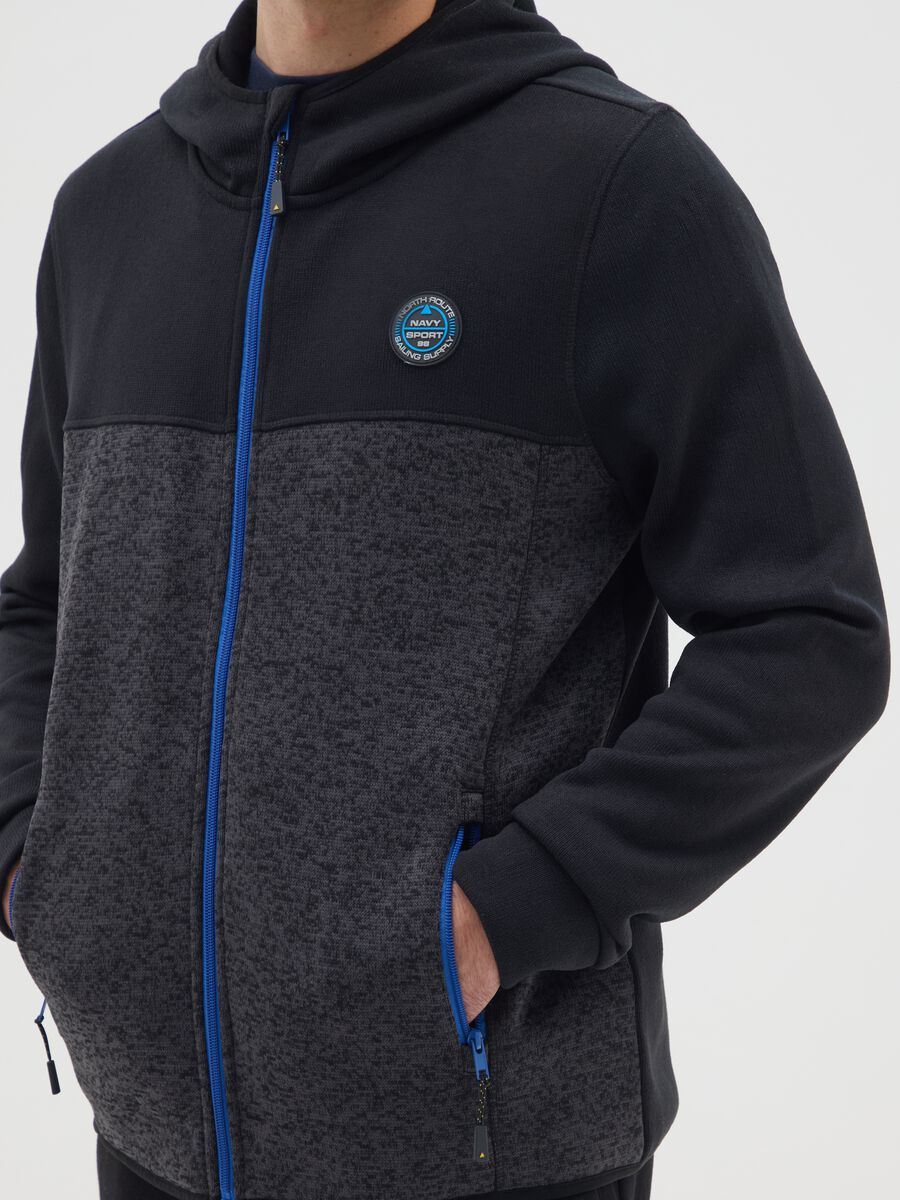 Heavy Black and Grey Jacket with Hood_3