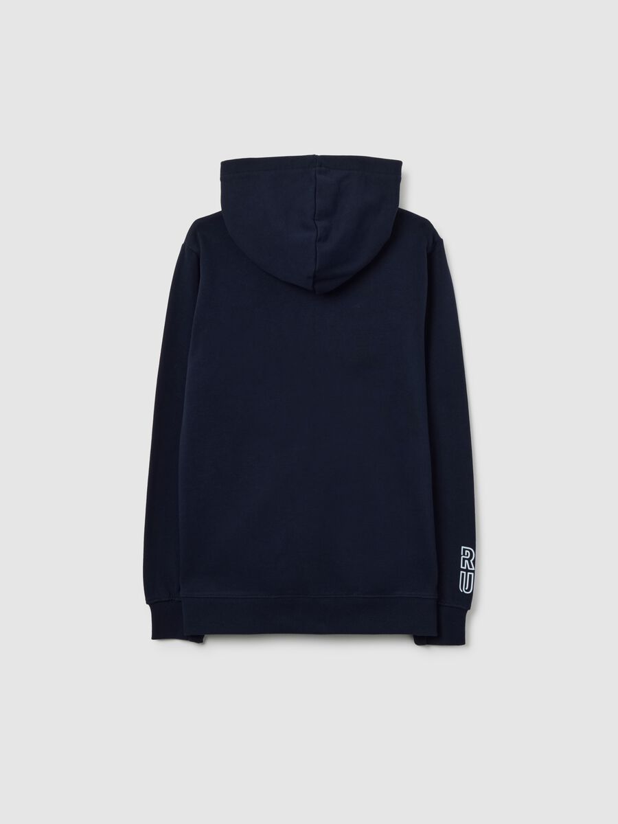 Felpa full-zip REUP con patch colorate in cotone bio_4