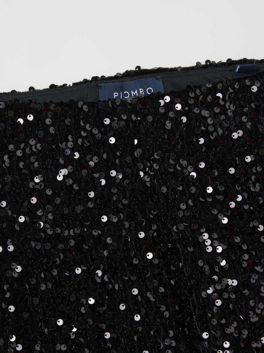 Black Palazzo Trousers with Sequins_5