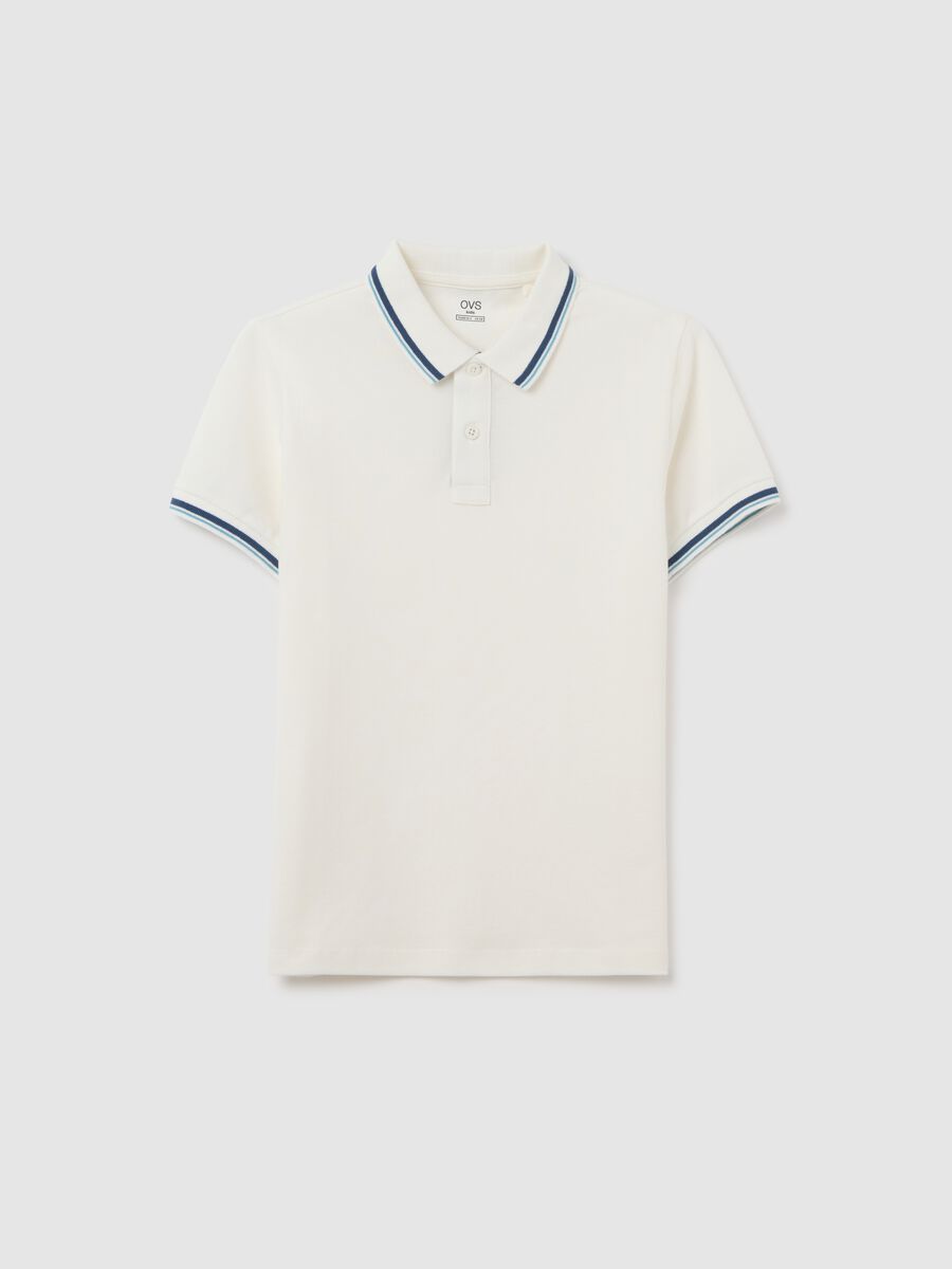 Boys' Pure Cotton White Polo Regular Fit_0