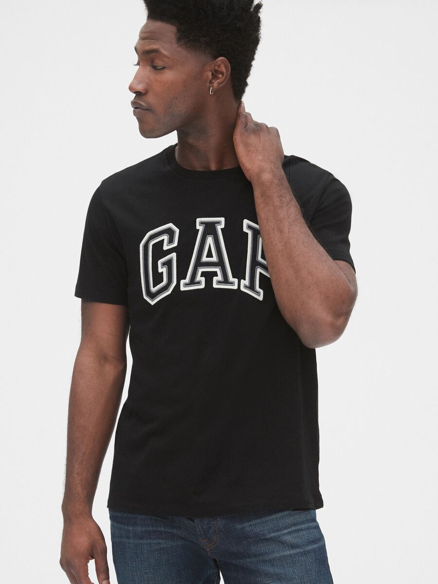 Cotton T-shirt with embroidered logo_0