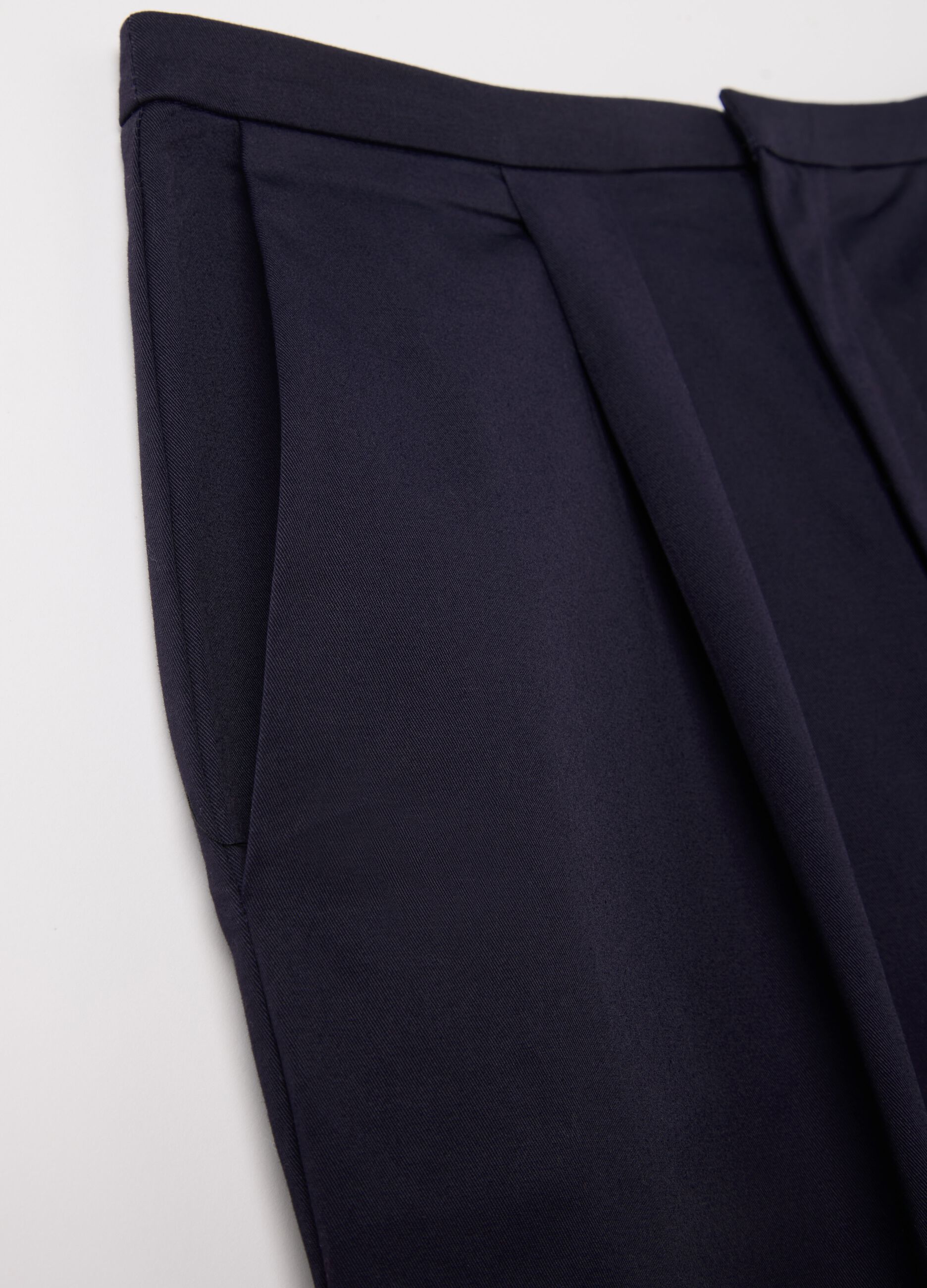 Balloon-fit trousers in stretch cotton