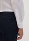 White stretch cotton poplin shirt with French collar, slim fit_2