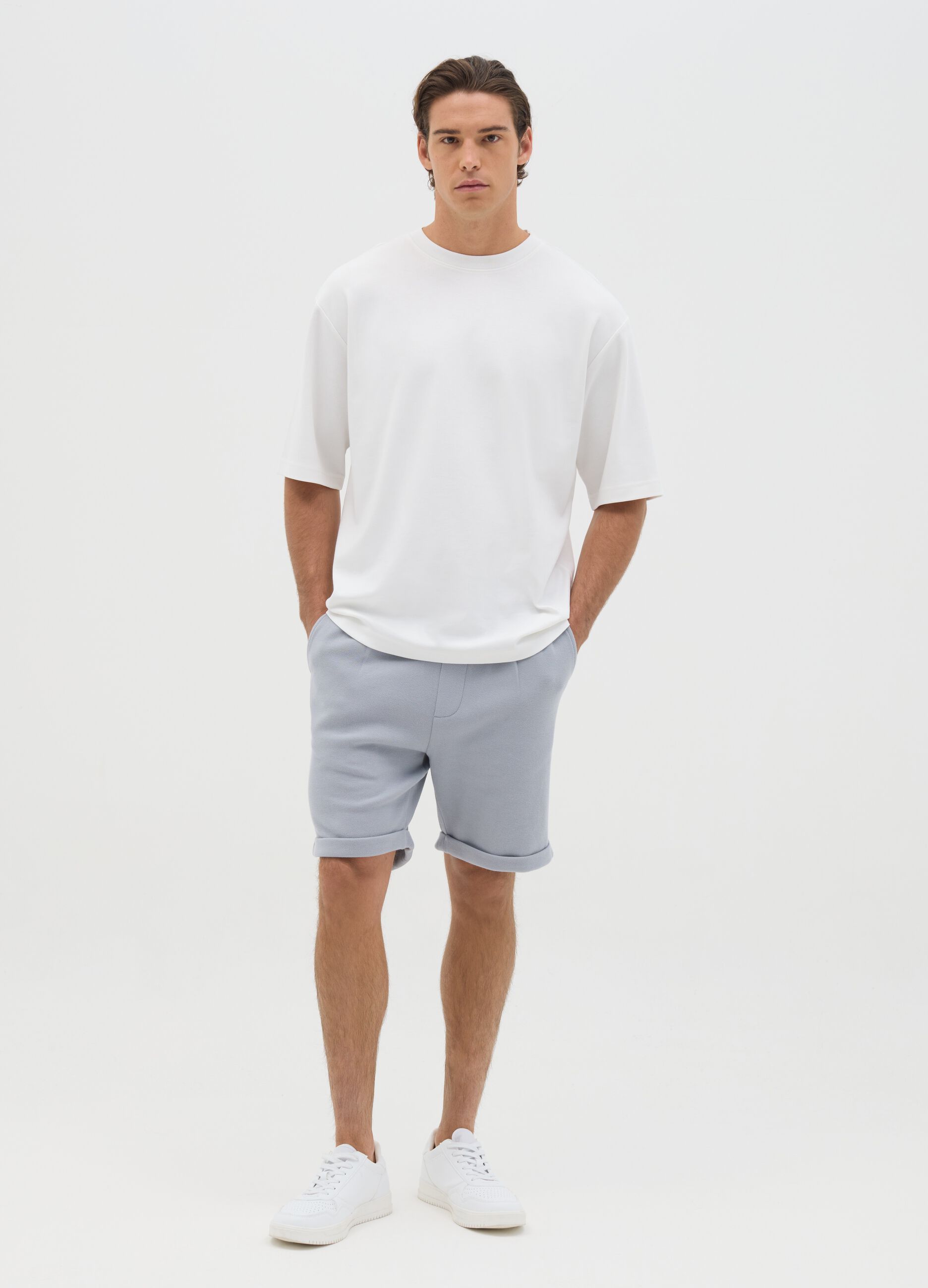 Bermuda chino in cotone con coulisse 