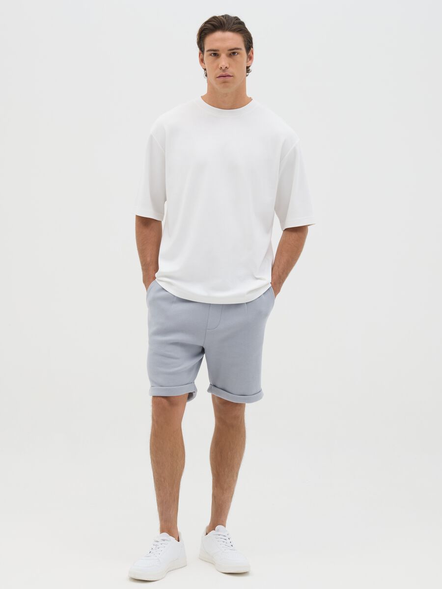 Chino Bermuda shorts in cotton with drawstring_0