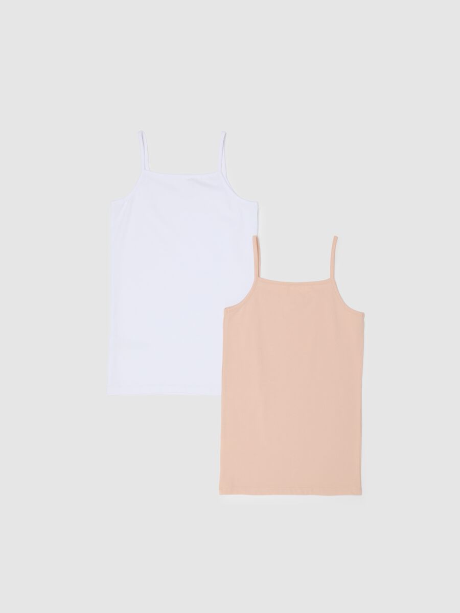 Girls' cotton multicolour vest top twin-pack_1