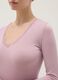 Maglia a maniche lunghe rosa regular fit e bordi in pizzo_3