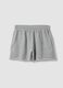 Grey cotton-blend shorts with elasticated waist_0