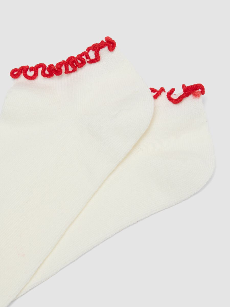 3-pack of white organic cotton-blend socks with scalloped trim_2