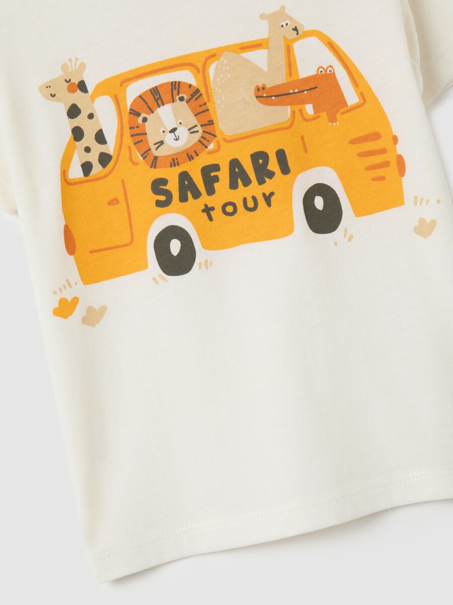 Kids' white pure cotton regular fit t-shirt_3