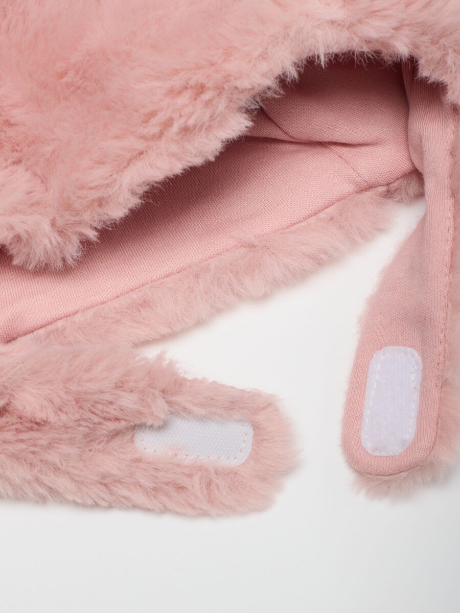 Pink Baby Girl Hat with Ears_2