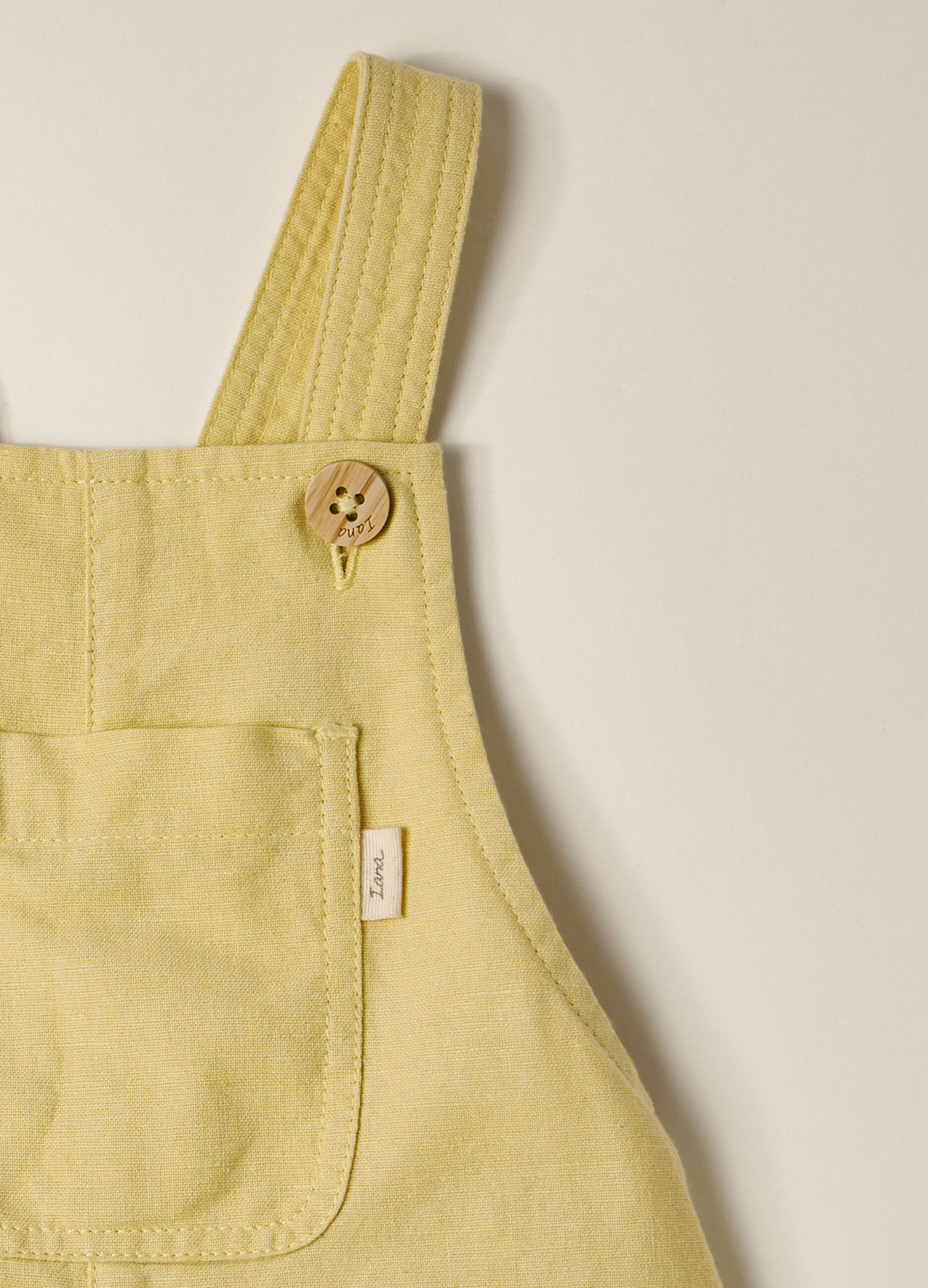 Short linen blend dungarees IANA for baby