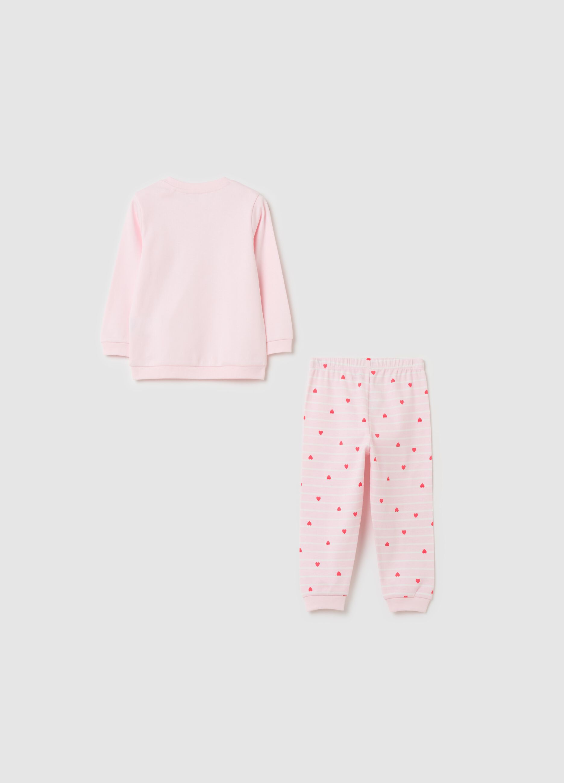 Long pyjamas with print in cotton