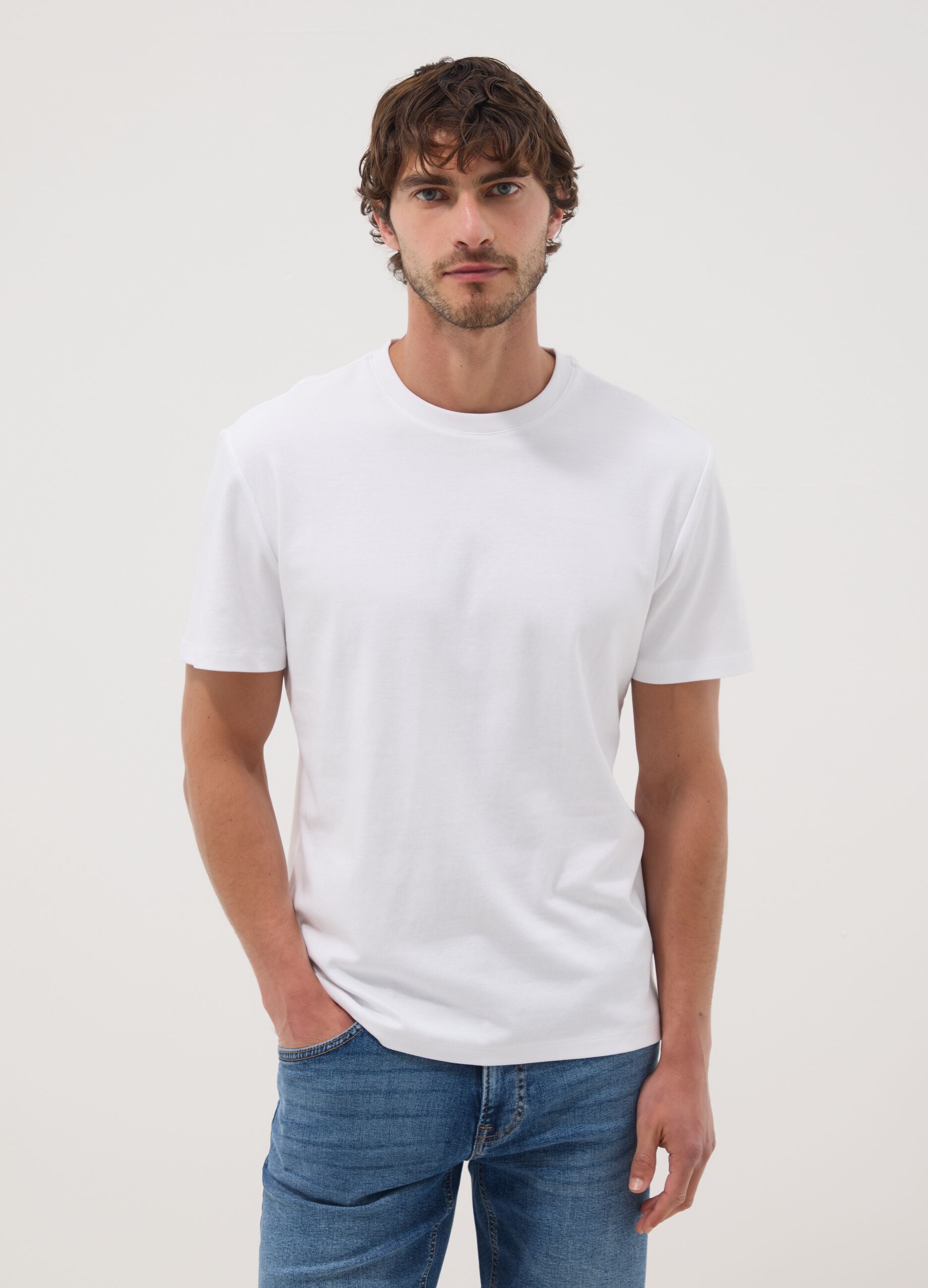 White pure cotton T-shirt
