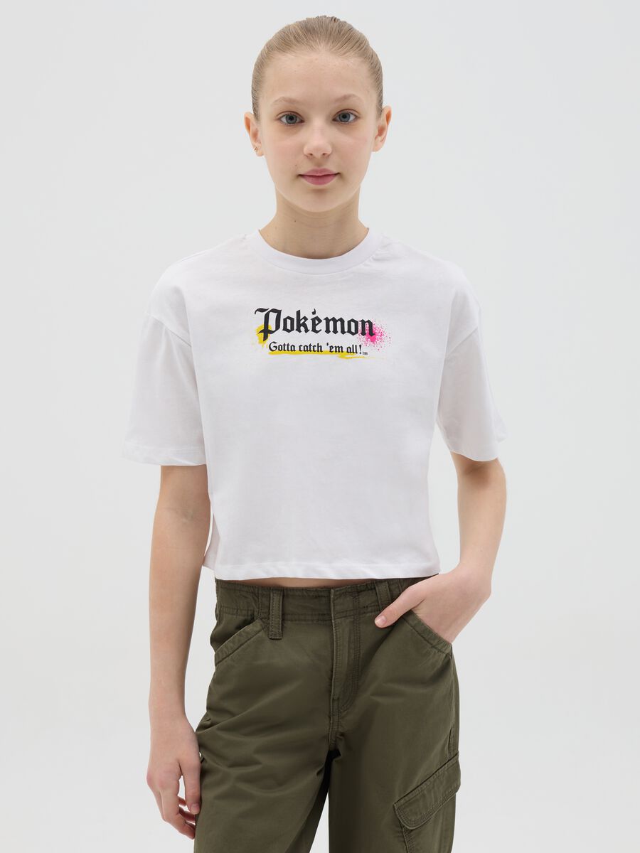 Over-fit T-shirt with Pokémon print_0