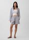 Striped linen-blend shorts_0