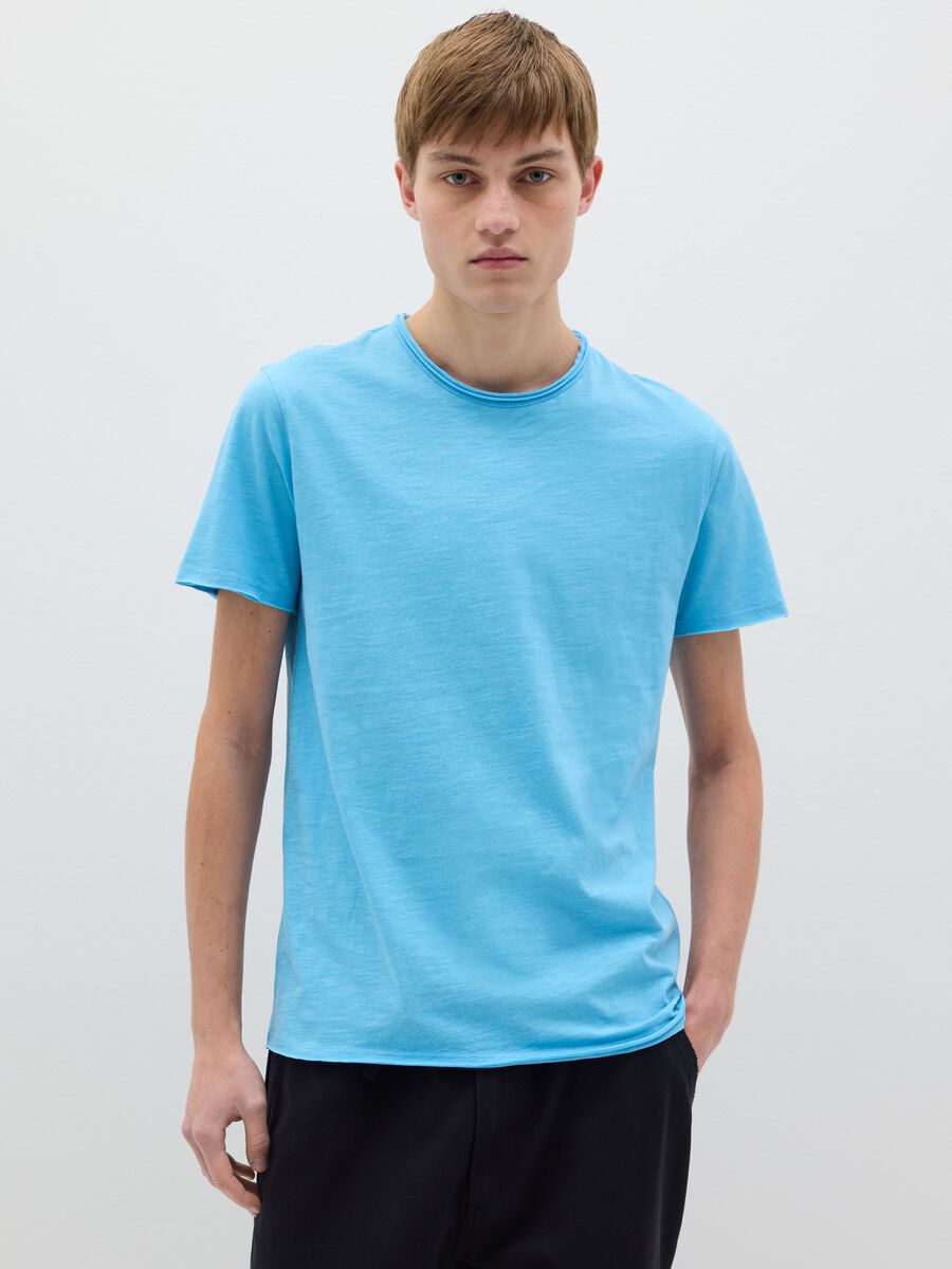 Cotton T-shirt with round neck_0