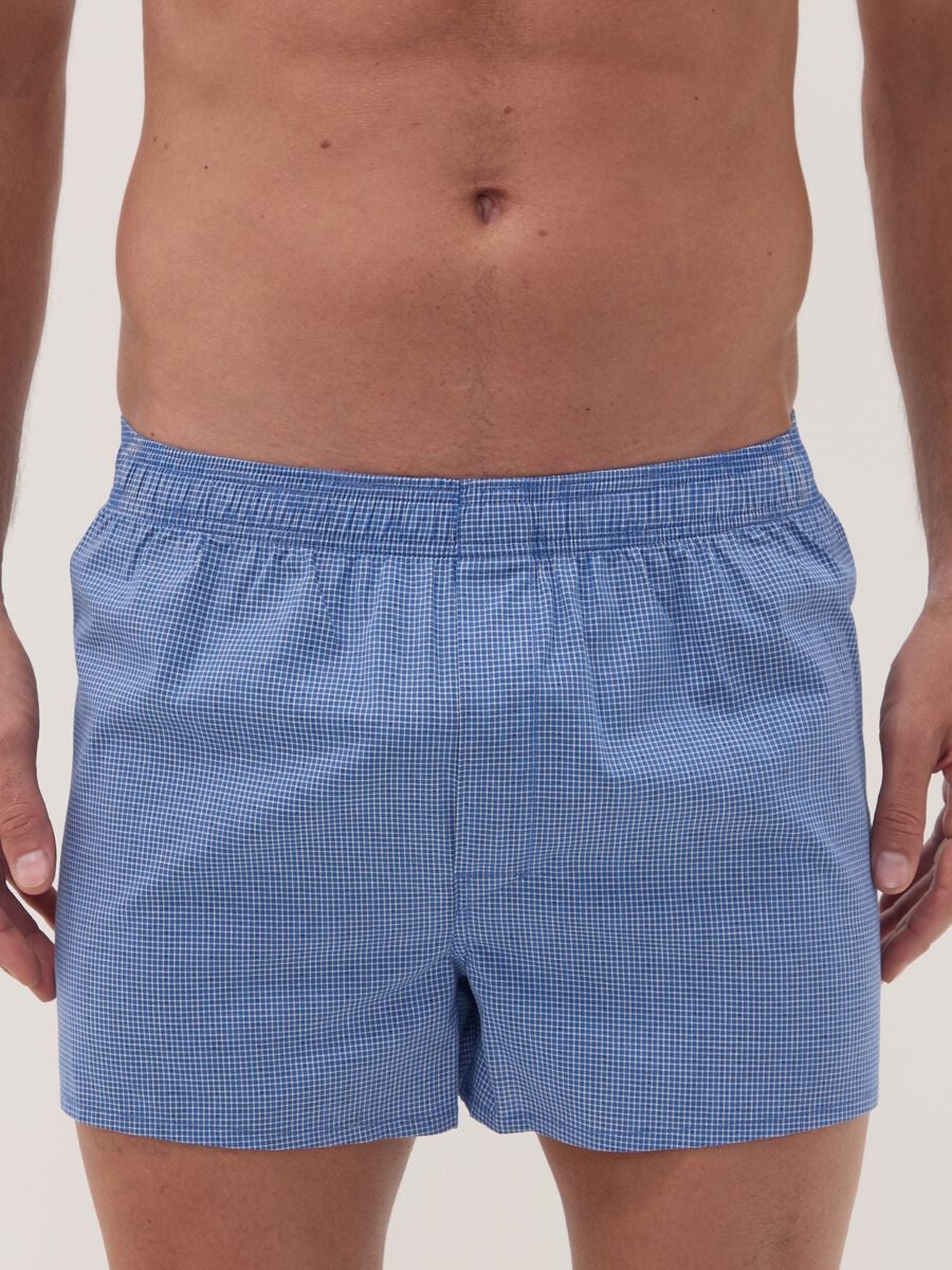 Bipack di boxer azzurri in puro cotone organico_1