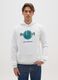 White Cotton Blend Hoodie with Hard Rock Cafe Logo_0
