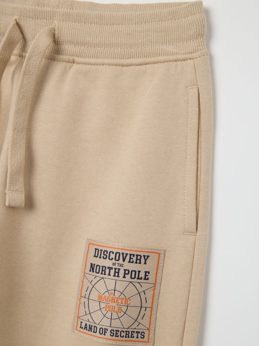 Children's beige pure cotton trousers regular fit_3