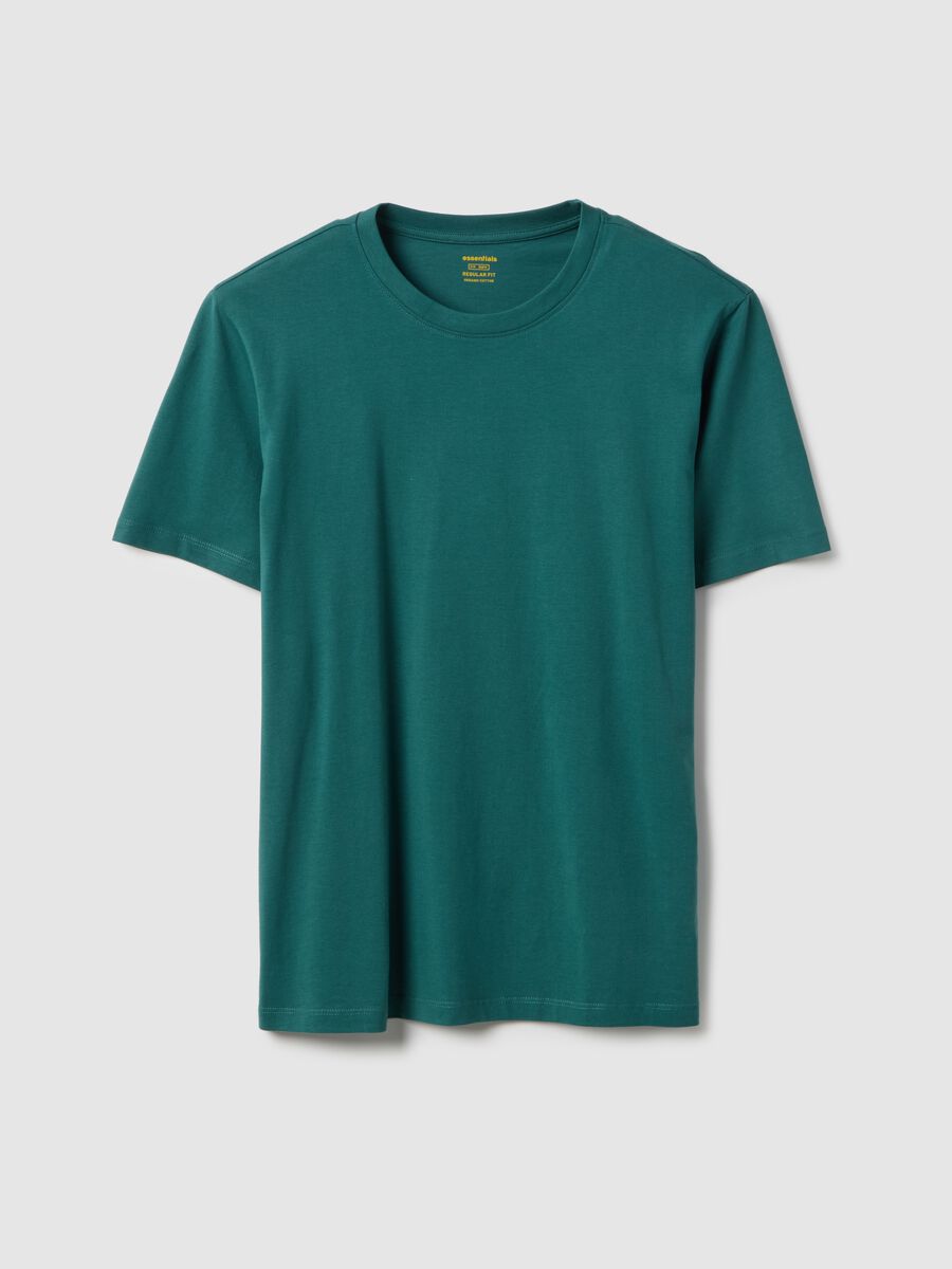 T-shirt in puro cotone verde regular fit_4