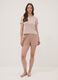 Multicolour pure organic cotton pyjamas with striped T-shirt and shorts_0