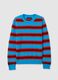 Maglione a righe multicolor in pura lana_4