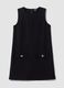 Abito smanicato nero in punto Milano di viscosa elasticizzata straight fit_4