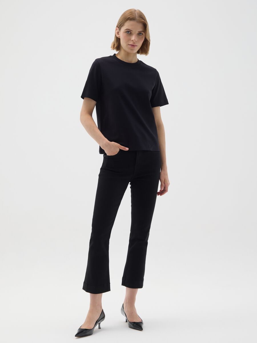 T-shirt in puro cotone nero regular fit_1