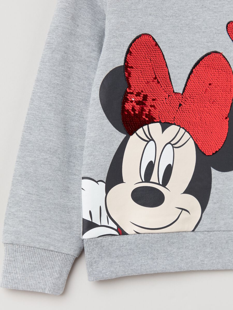 Felpa con cappuccio stampa Minnie con paillettes_2