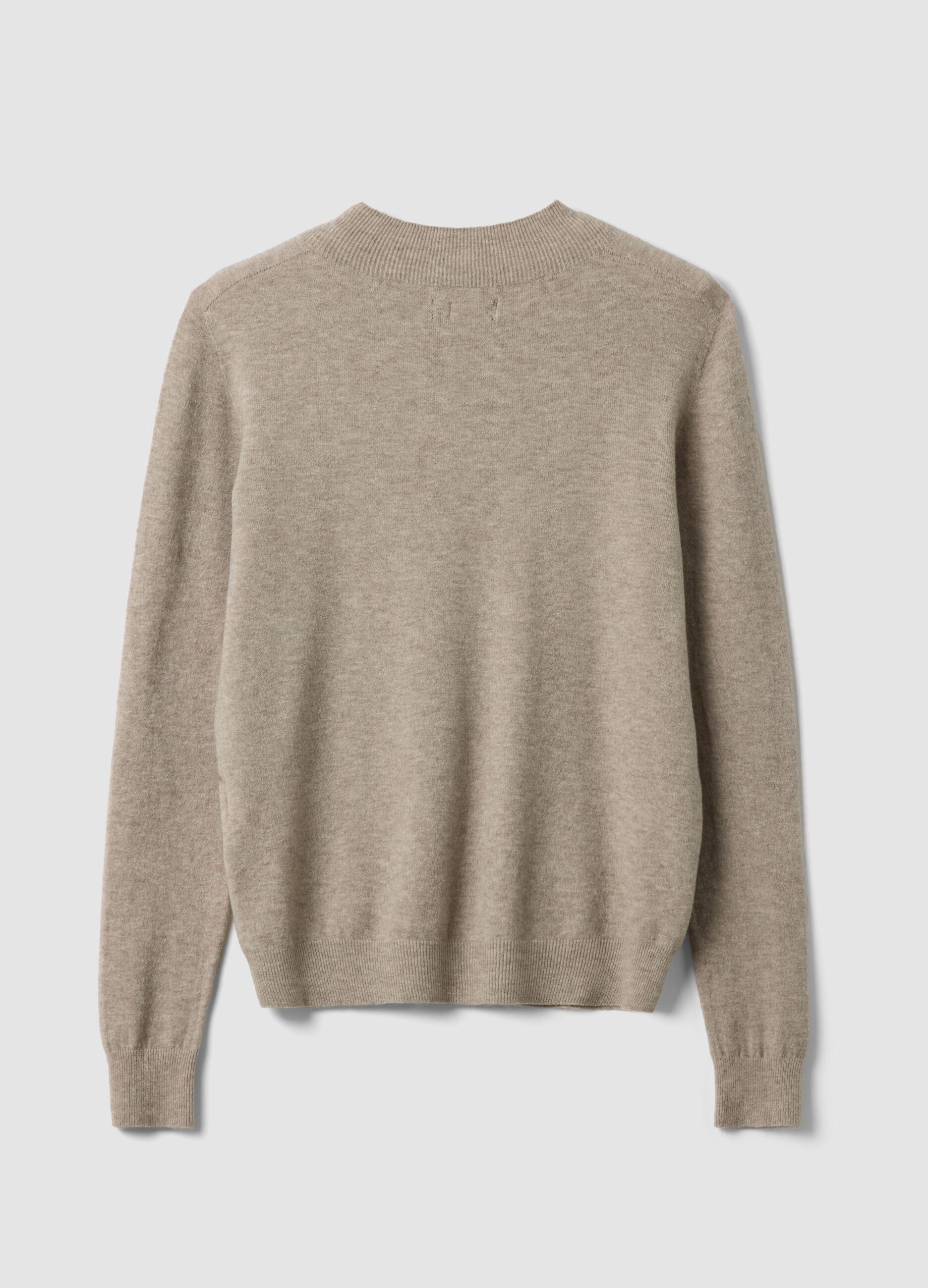 Maglia beige in misto viscosa e lana