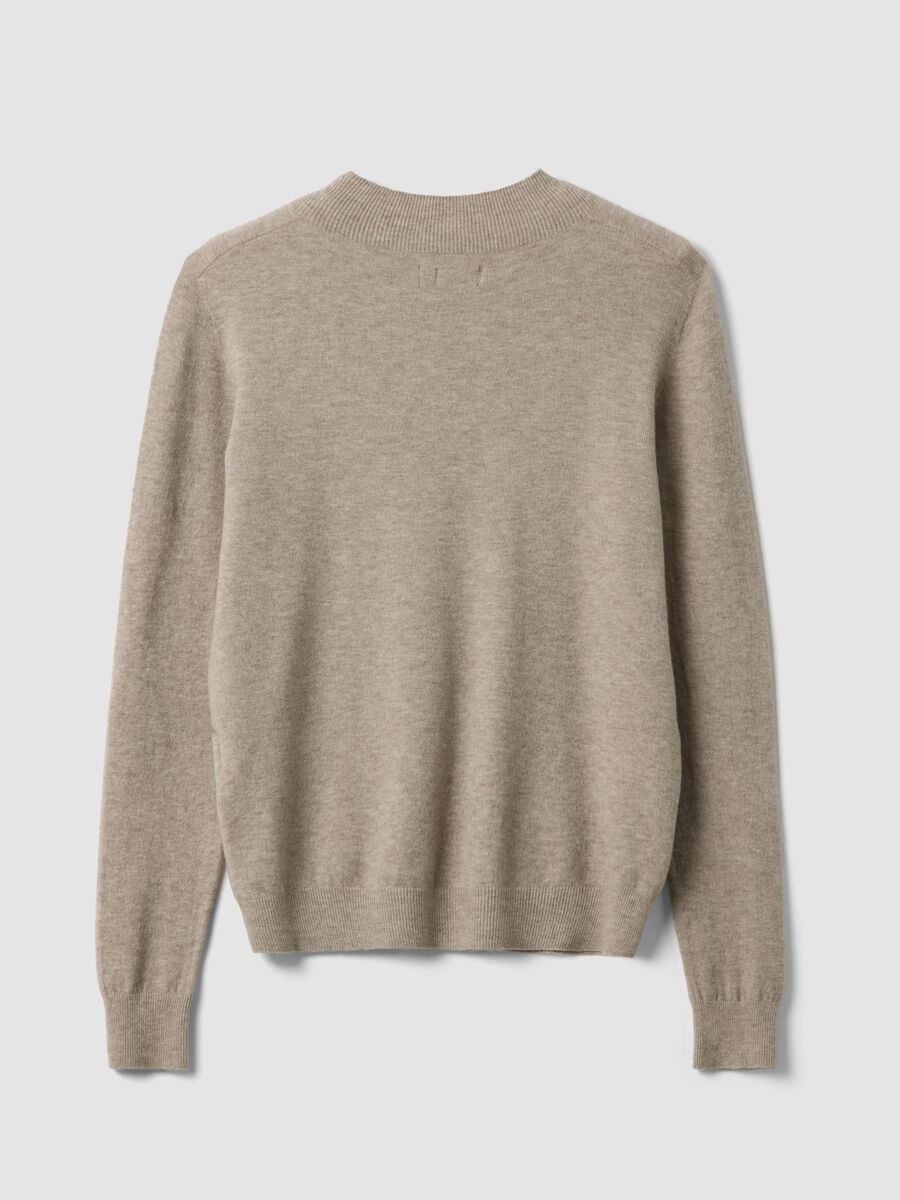 Maglia beige in misto viscosa e lana_2