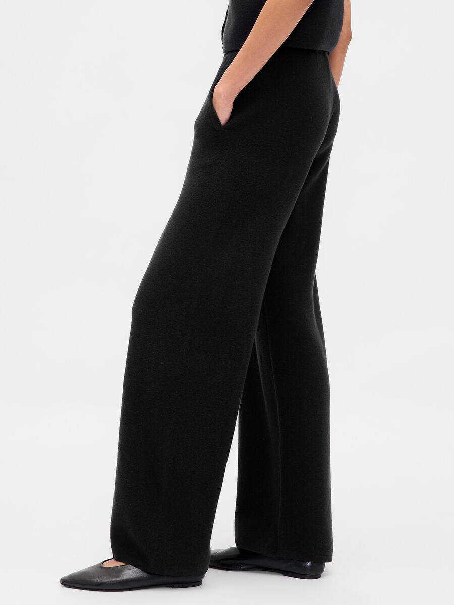 Black Cotton Blend Trousers_4