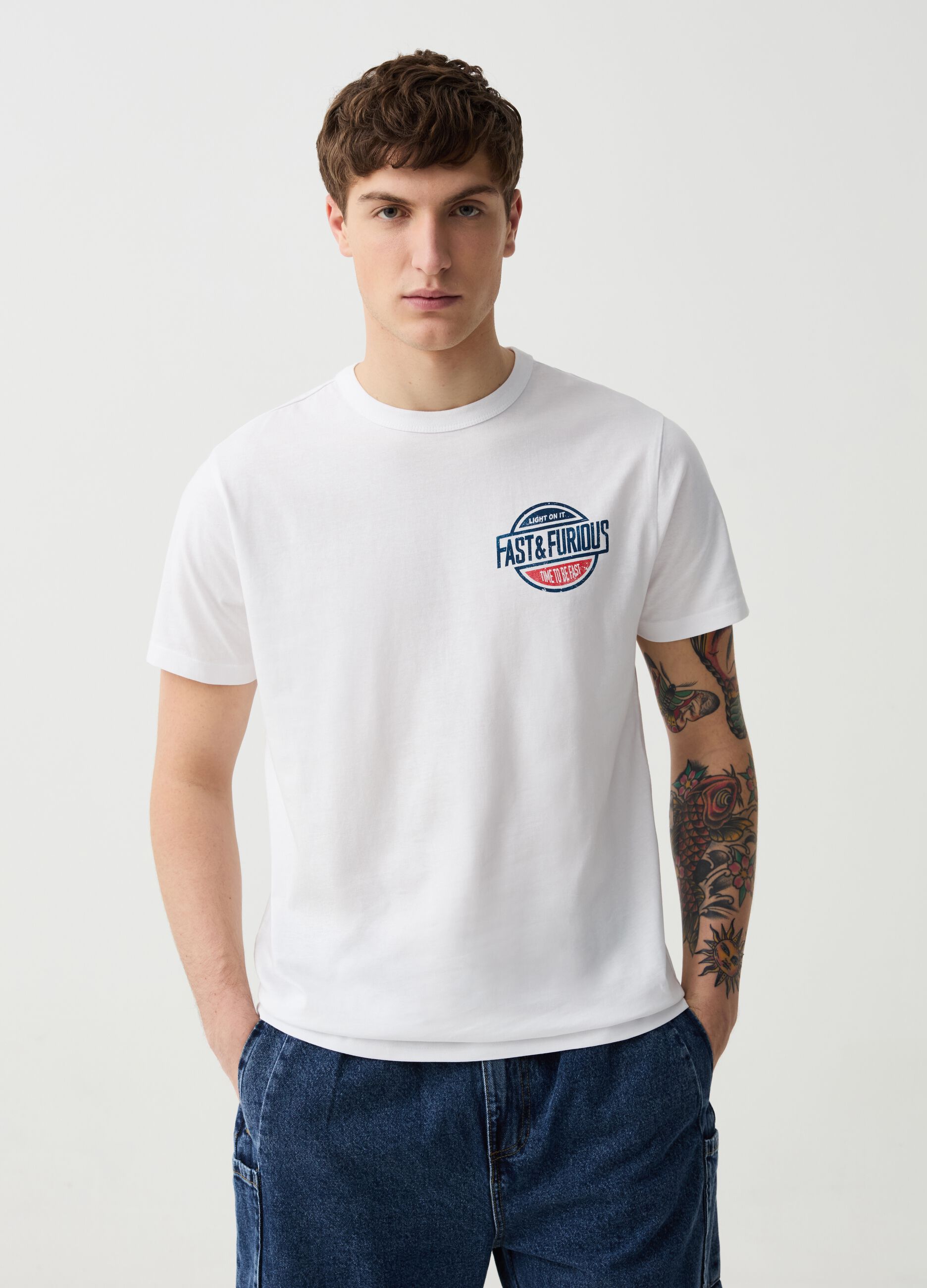 T-shirt con stampa Fast and Furious