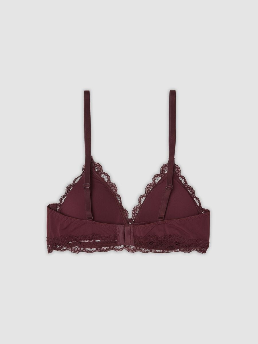 Reggiseno a triangolo viola in microfibra elasticizzata con pizzo_2