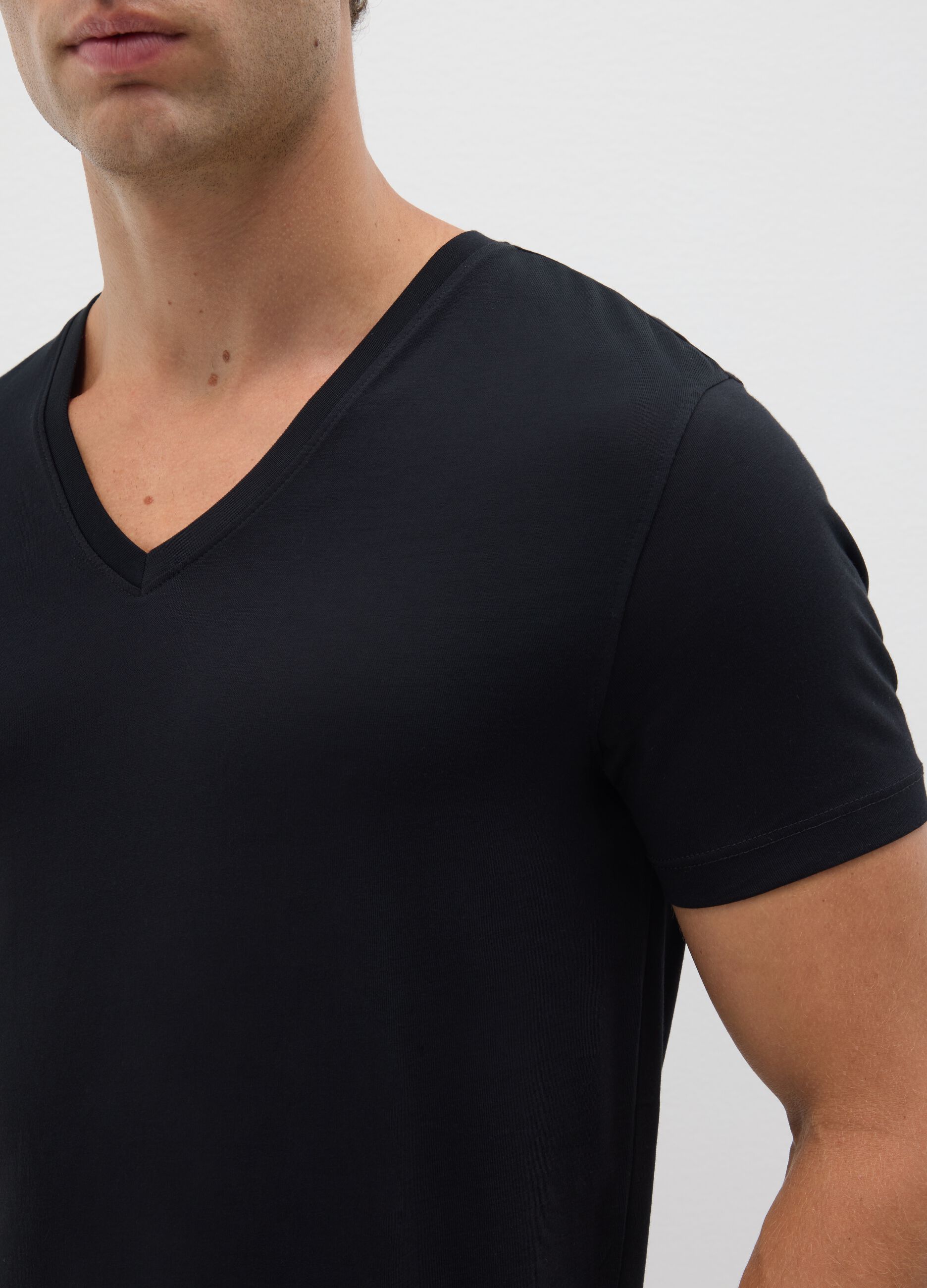 Bipack di t-shirt in puro cotone blu regular fit