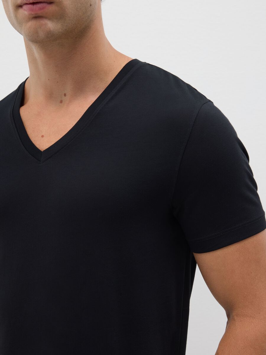 Bipack di t-shirt in puro cotone blu regular fit_3