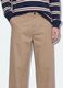 Beige pure cotton barrel-fit chino trousers_2